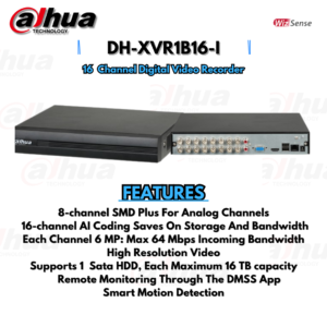 DH-XVR1B16HS-I 16 channel dvr